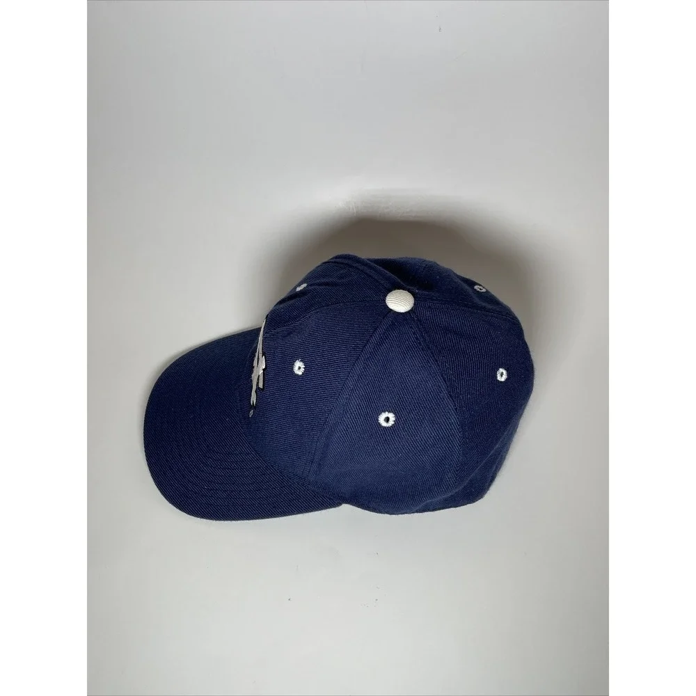 UNC Tar Heels Hat Navy Blue White Interlocking NC Logo Baseball Cap Mens
